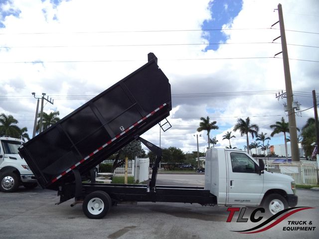 2011 Ford E450 w/ New 15ft Steel Trash Dump Body Landscape Dump Truck - 22932251 - 0