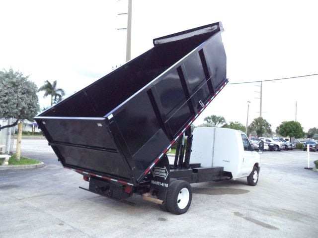 2011 Ford E450 w/ New 15ft Steel Trash Dump Body Landscape Dump Truck - 22932251 - 16