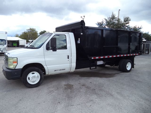 2011 Ford E450 w/ New 15ft Steel Trash Dump Body Landscape Dump Truck - 22932251 - 23