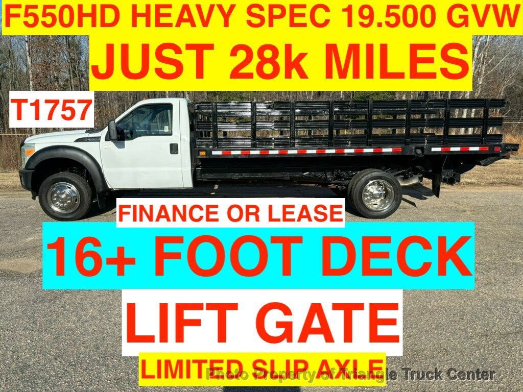 2011 Ford F550 LONG 16+ FOOT WITH LIFT GATE JUST 28K MILES! ONE OWNER! HEAVY SPEC 19,500 GVW! LIMITED SLIP AXLE! - 22904812 | Video 1