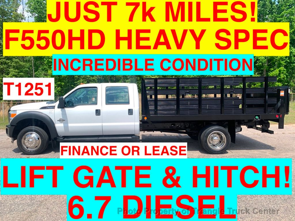 2011 Ford F550HD CREW CAB JUST 7k MILES 12 FOOT RACK LIFT GATE WITH HITCH! 100 PICTURES! - 21347256 - 0