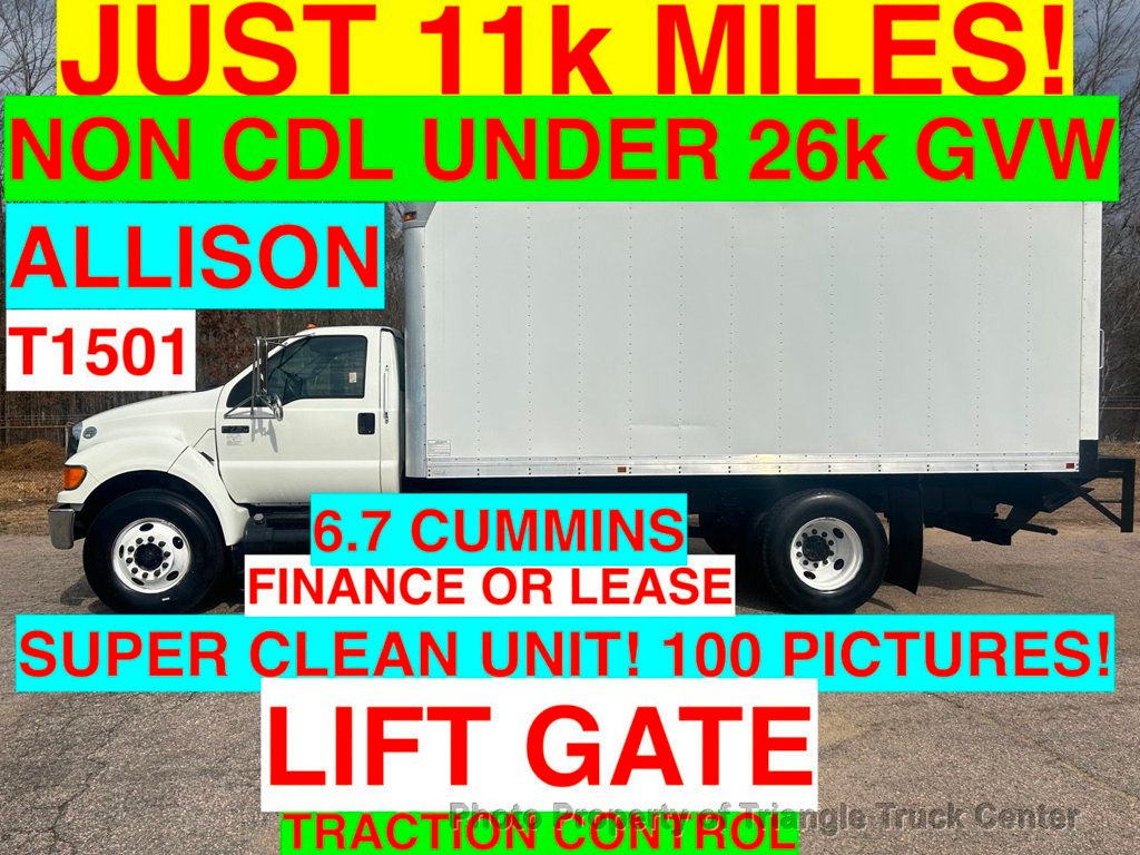 2011 Ford F650/F750 BOX JUST 11k MILES! LIFT GATE! NON CDL! SUPER CLEAN UNIT! OFF ROAD/TRAC CONTROL! 6.7 CUMMINS - 22306218 - 0
