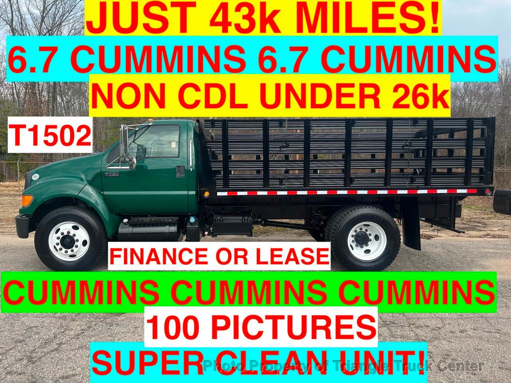 2011 Ford F650/F750 NON CDL STAKE BODY JUST 43k MILES! SUPER CLEAN UNIT! 6.7 CUMMINS! 100 PICTURES - 22306223 - 0