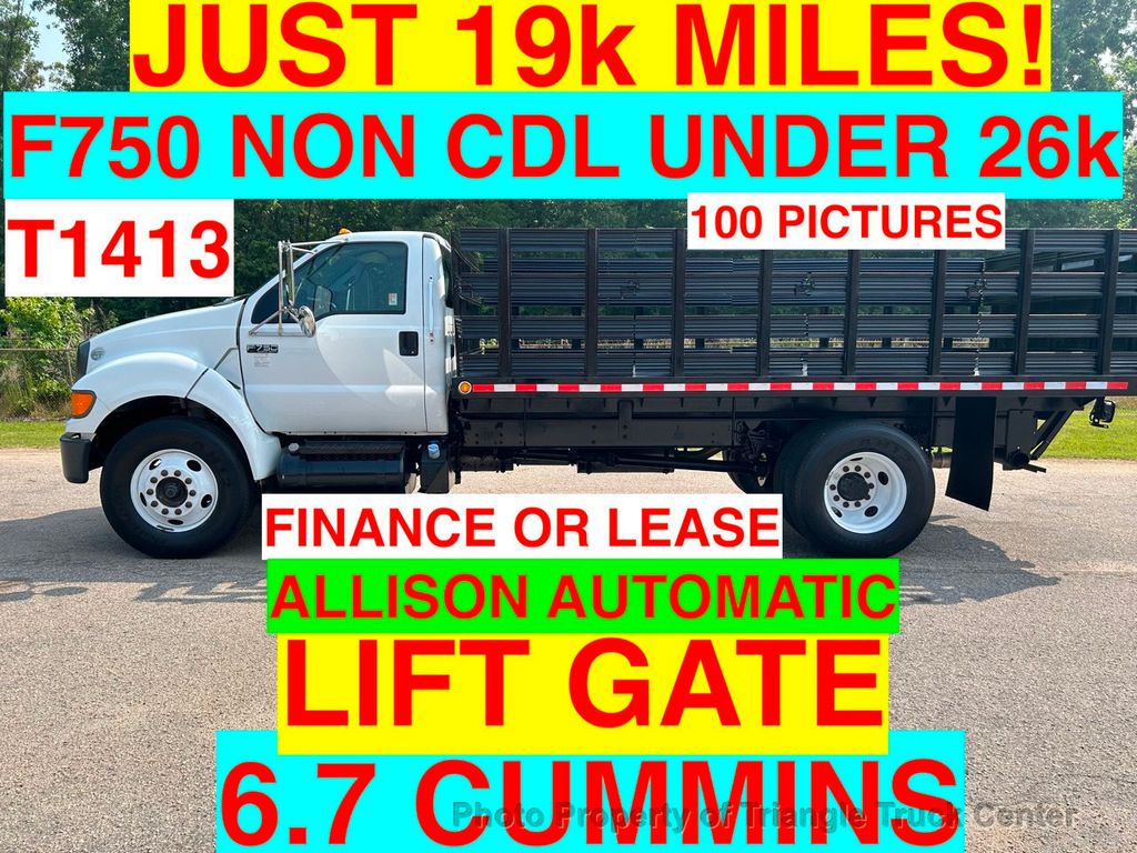 2011 Ford F650/F750 NON CDL STAKE JUST 19k MILES! LIFT GATE! 6.7 CUMMINS ALLISON AUTOMATIC STAKE - 21989960 - 0