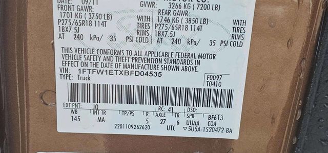 2011 Ford F-150 King Ranch 4x4 4dr SuperCrew Styleside 6.5 ft. SB - 22974808 - 10