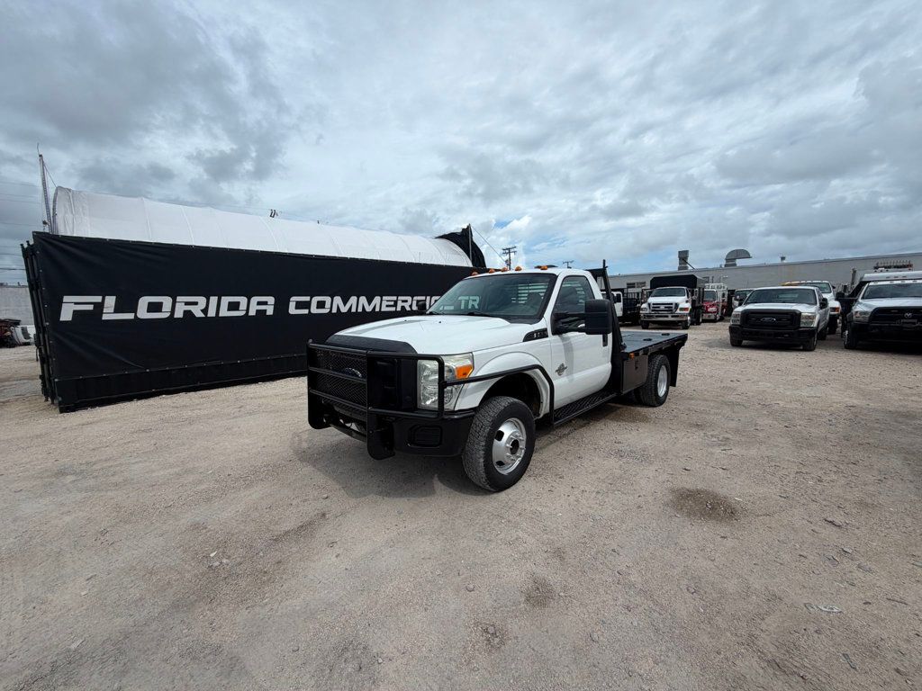 2011 Ford F-350 4X4 Gooseneck Flatbed  - 22998857 | Video 1
