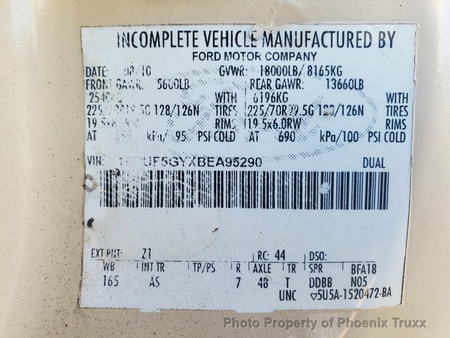2011 FORD F-550 Super Duty XLT 2dr 2wd Regular Cab DRW Chassis - 21842836 - 22