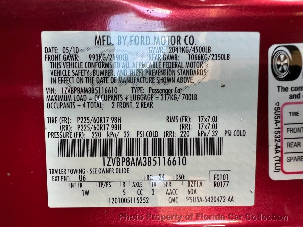 2011 Ford Mustang Coupe V6 Automatic - 22866300 - 63