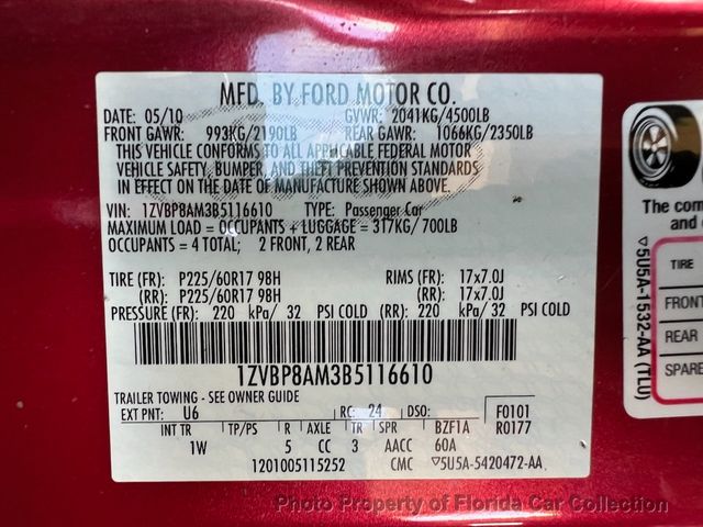 2011 Ford Mustang Coupe V6 Automatic - 22866300 - 63