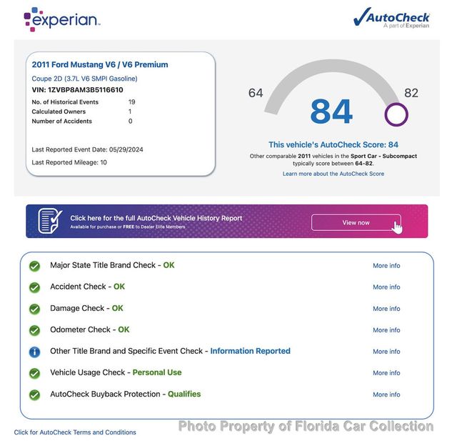 2011 Ford Mustang Coupe V6 Automatic - 22866300 - 64