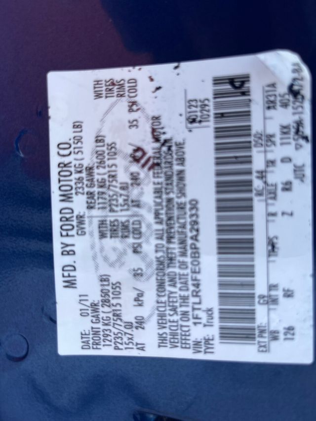 2011 Ford Ranger XLT Super Cab 4x4 4.0L Automatic - 22968514 - 60