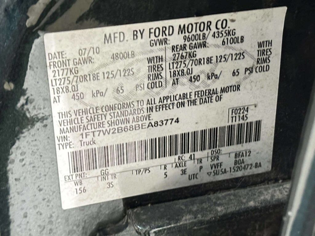 2011 Ford Super Duty F-250 SRW XLT 4x4 4dr Crew Cab 6.8 ft. SB Pickup - 22953391 - 16