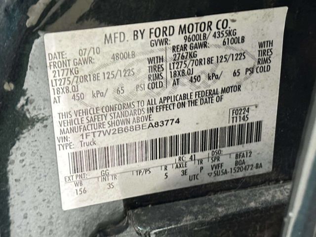 2011 Ford Super Duty F-250 SRW XLT 4x4 4dr Crew Cab 6.8 ft. SB Pickup - 22953391 - 16