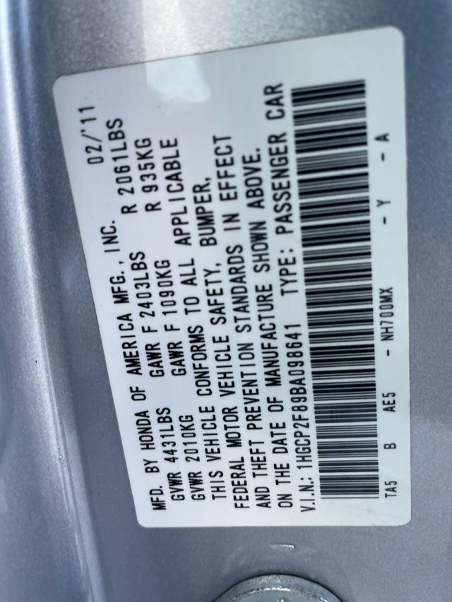 2011 Honda Accord Sedan 4dr I4 Automatic EX-L - 22959379 - 14