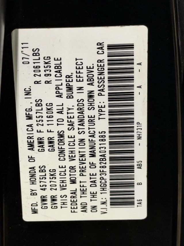 2011 Honda Accord Sedan 4dr V6 Automatic EX-L - 22973850 - 12