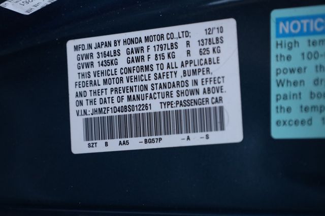 2011 Honda CR-Z 3dr CVT - 22980149 - 11