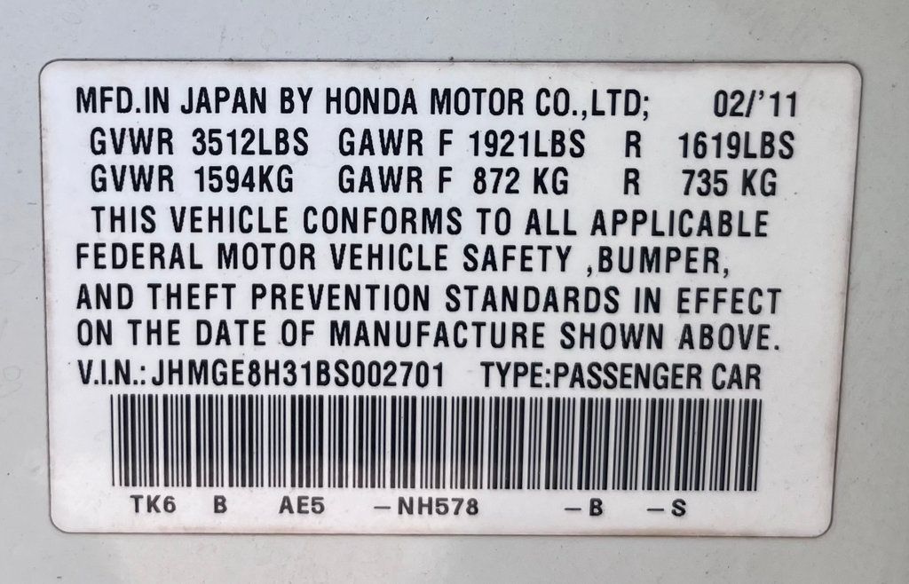 2011 Honda Fit 5dr Hatchback Automatic - 22356132 - 39