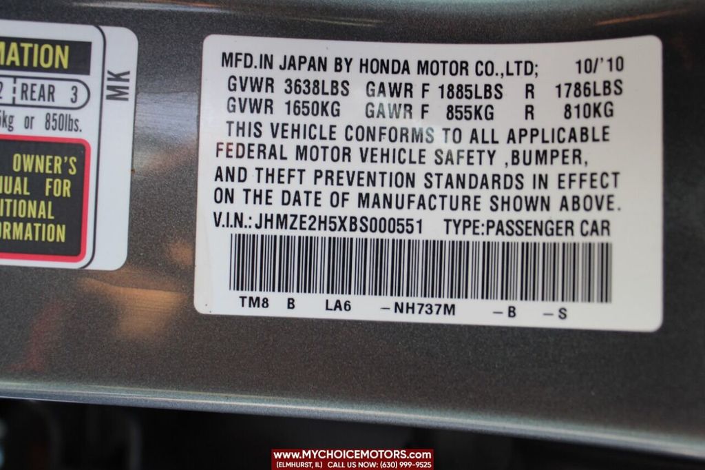 2011 Honda Insight 5dr CVT LX - 22318169 - 28
