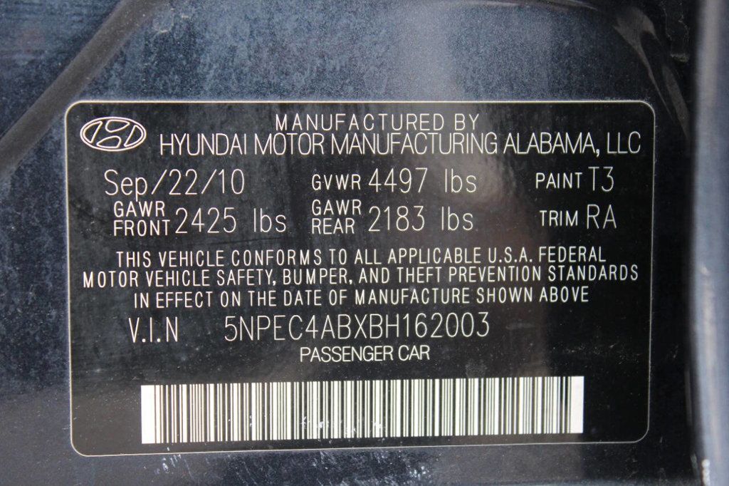 2011 Hyundai Sonata 4dr Sedan 2.0L Automatic SE - 22887046 - 23