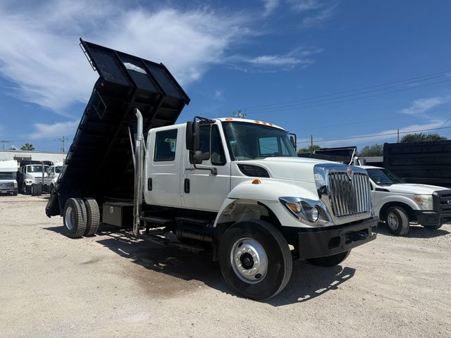 2011 International 7400 Crew Cab Flatbed Dump Truck  - 23081833 - 4