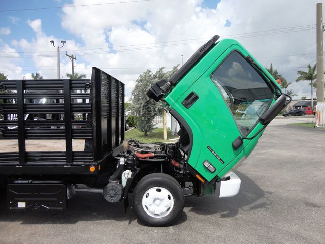 2011 Isuzu NPR HD 16FT FLATBED STAKE BED WITH LIFTGATE..STAKE TRUCK. - 18910798 - 18