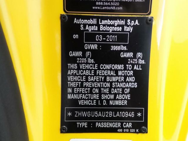 2011 Lamborghini Gallardo Base Trim - 15404413 - 14