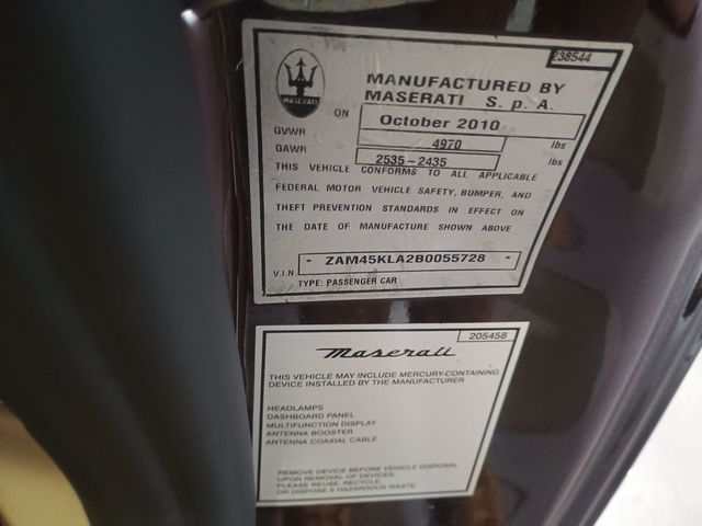 2011 Maserati GranTurismo 2dr Coupe S 1 Owner Clean Carfax Florida Car - 22969674 - 42