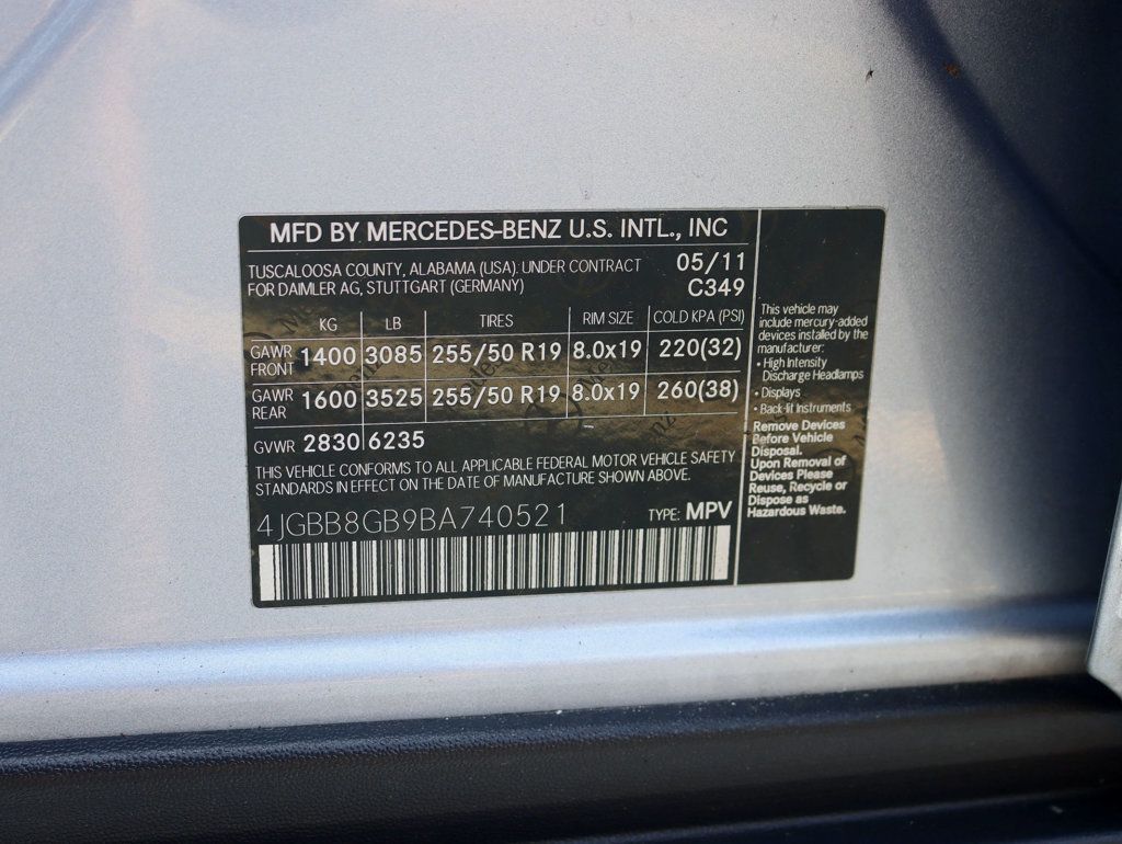 2011 Mercedes-Benz M-Class ML 350 4MATIC 4dr ML350 - 23036364 - 30
