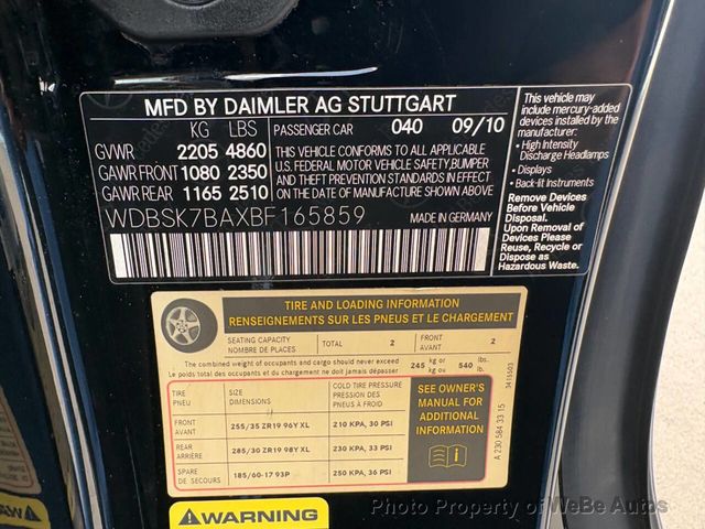 2011 Mercedes-Benz SL-Class 2dr Roadster SL 550 - 23051504 - 47