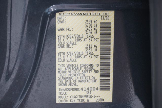 2011 Nissan Frontier 2WD Crew Cab LWB Automatic SV - 22993039 - 22