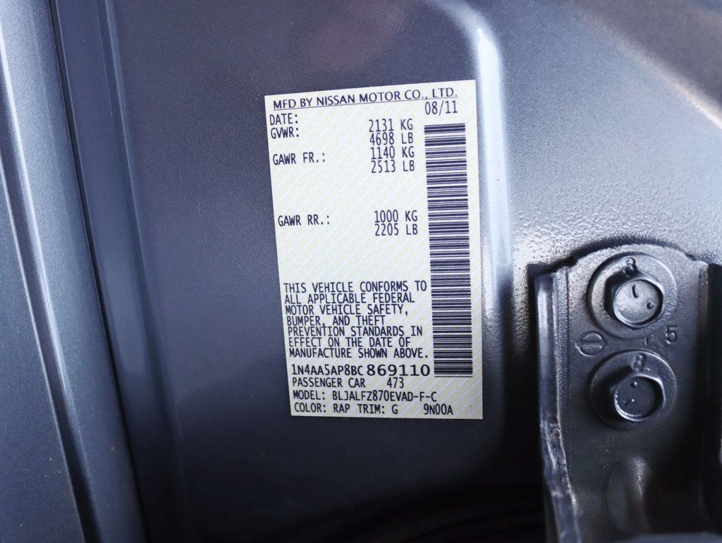 2011 Nissan Maxima 4dr Sedan V6 CVT 3.5 SV - 22932317 - 30
