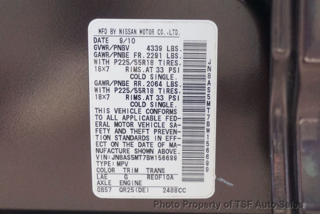 2011 Nissan Rogue AWD 4dr SV w/SL Pkg NAVIGATION REAR CAMERA ROOF LEATHER HOT SEAT - 22940511 - 30