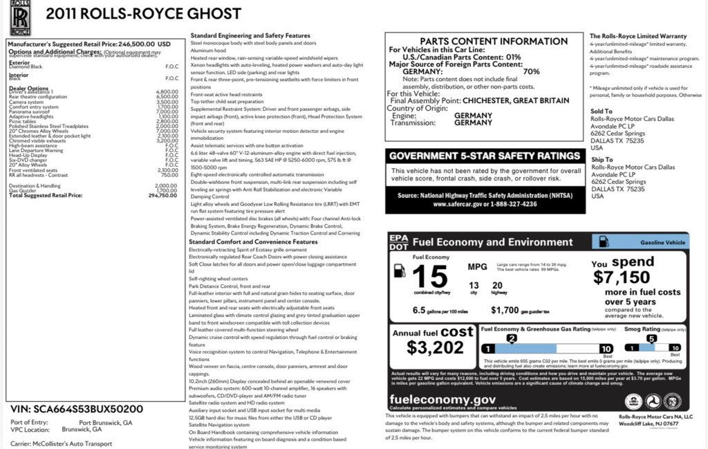 2011 Rolls-Royce Ghost 4dr Sedan - 22997840 - 73