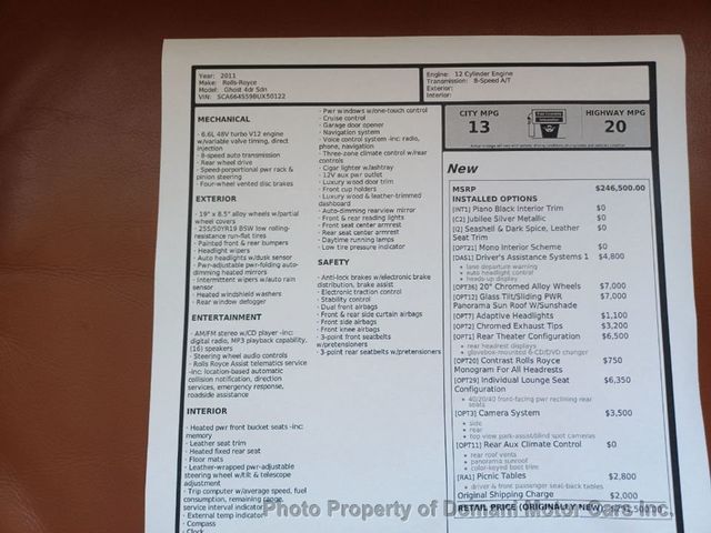 2011 Rolls-Royce Ghost ORIGINALLY $ 291,500 & COMES WITH GREAT DEALER  SERVICE HISTORY - 20870830 - 8