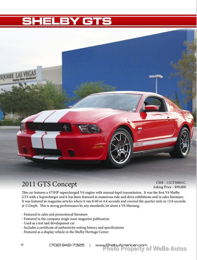 2011 Shelby GTS Concept Car For Sale - 22527689 - 99