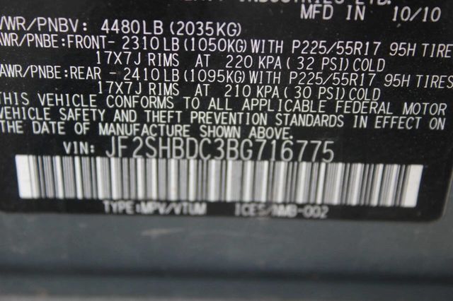 2011 Subaru Forester 4dr Manual 2.5X Premium w/All-Weather Pkg - 23026752 - 10