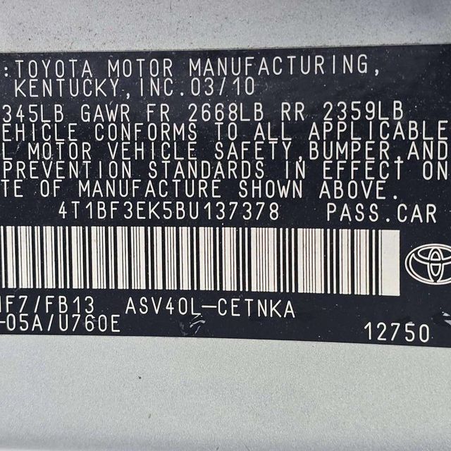 2011 Toyota Camry 4dr Sedan I4 Automatic LE - 22966047 - 9