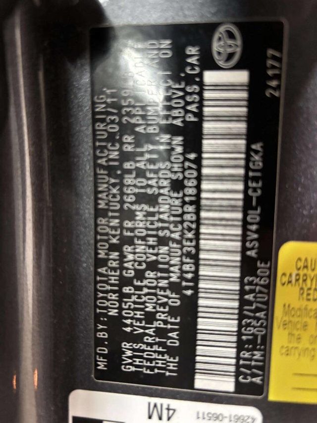 2011 Toyota Camry 4dr Sedan I4 Automatic XLE - 23018673 - 34