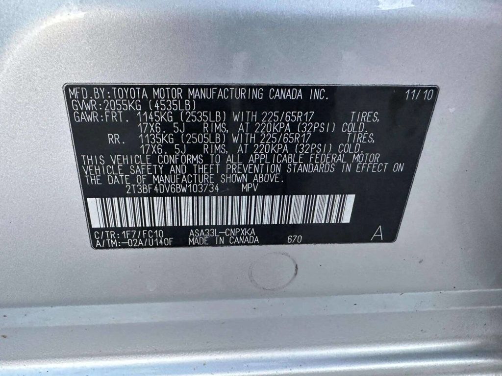 2011 Toyota RAV4 4WD 4dr 4-cyl 4-Speed Automatic - 23010688 - 30