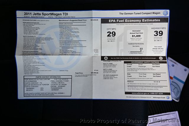 2011 Volkswagen Jetta SportWagen 4dr DSG TDI - 22836252 - 49