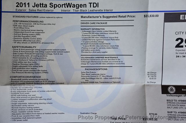 2011 Volkswagen Jetta SportWagen 4dr DSG TDI - 22836252 - 50