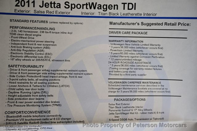 2011 Volkswagen Jetta SportWagen 4dr DSG TDI - 22836252 - 52
