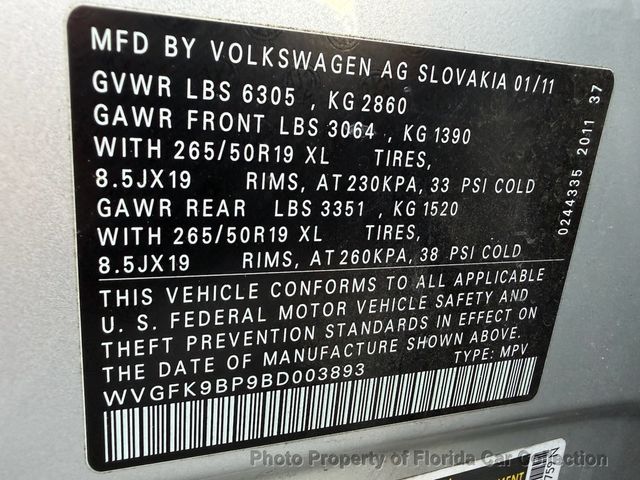 2011 Volkswagen Touareg TDI Lux Turbodiesel 4WD - 22974907 - 95