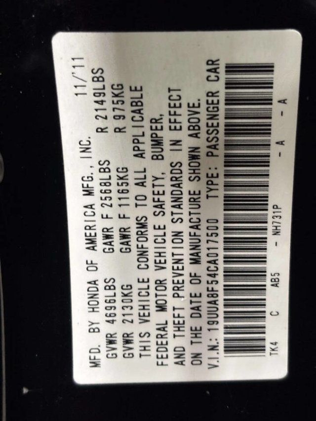 2012 Acura TL 4dr Sedan Automatic 2WD Tech - 23049979 - 38