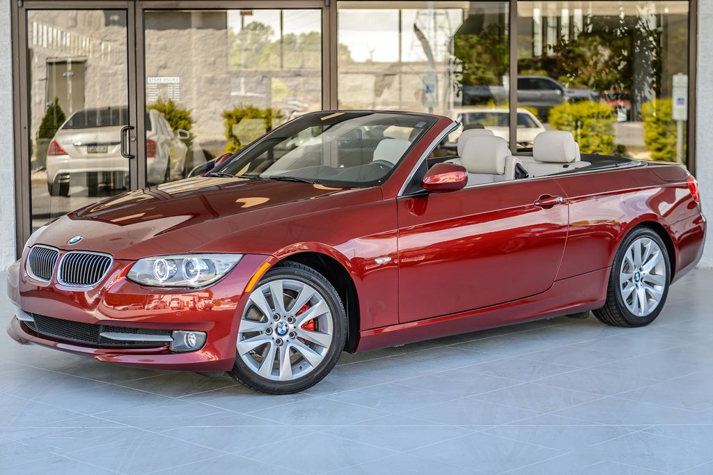 2012 BMW 3 Series 328i CONVERTIBLE - VERMILLION RED ON OYSTER - BEAUTIFUL - 23013183 - 1