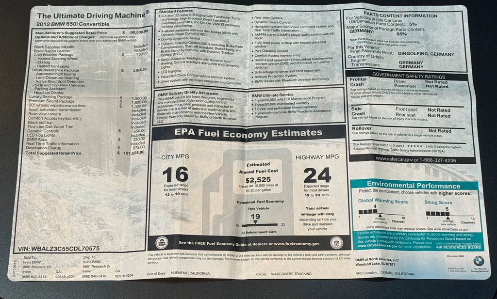 2012 BMW 650i Convertible  - 22168167 - 24