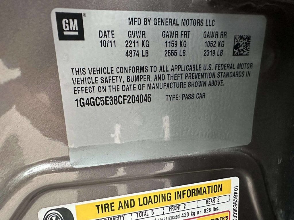 2012 Buick LaCrosse 4dr Sedan Leather FWD - 22963898 - 36