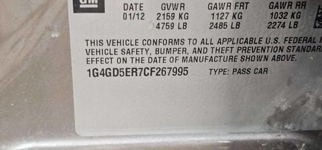 2012 Buick LaCrosse 4dr Sedan Premium 1 FWD - 22991152 - 9