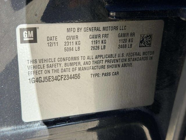 2012 Buick LaCrosse 4dr Sedan Touring FWD - 22992272 - 16