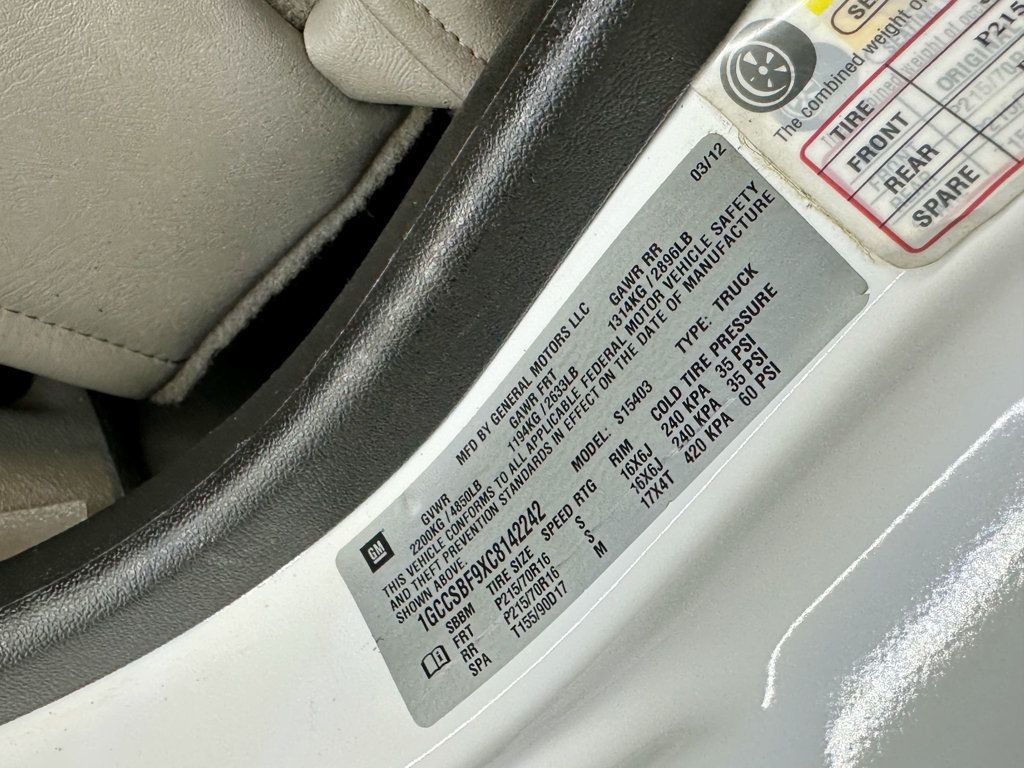 2012 Chevrolet Colorado 2WD Reg Cab Work Truck - 23031450 - 29